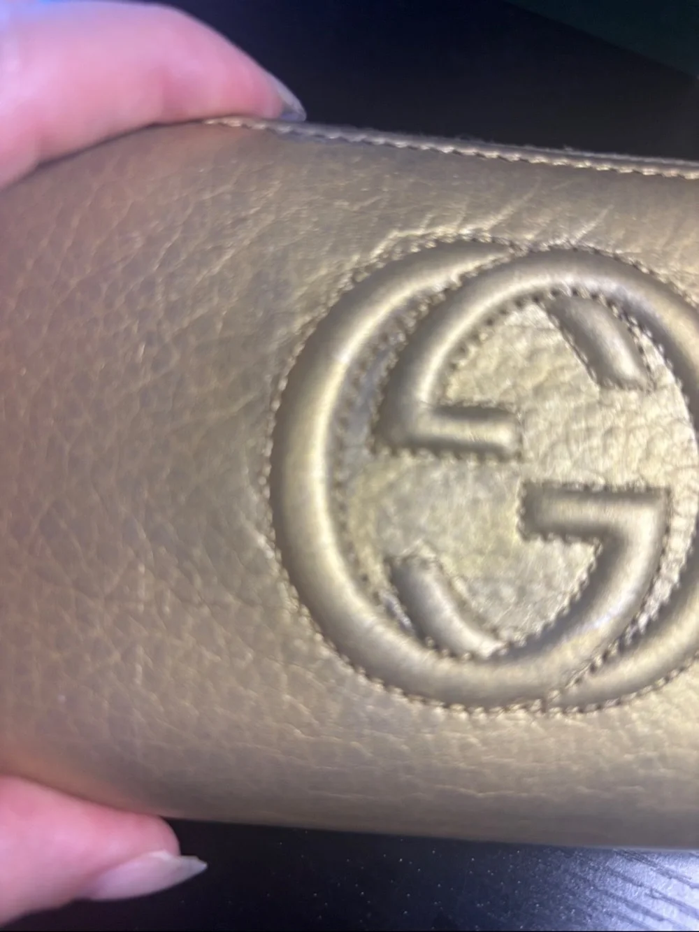 Gucci Gold Leather Zip-Around Wallet with Tassel - Picture 17 of 17